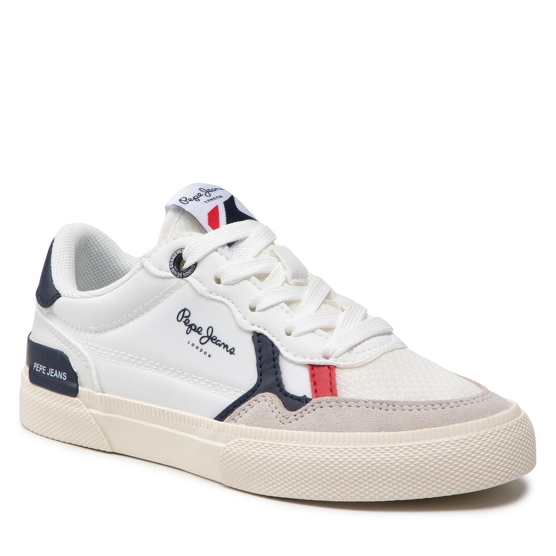 Pepe Jeans Sneakers Kenton Britt Boy PBS30512 Alb - Pled.ro