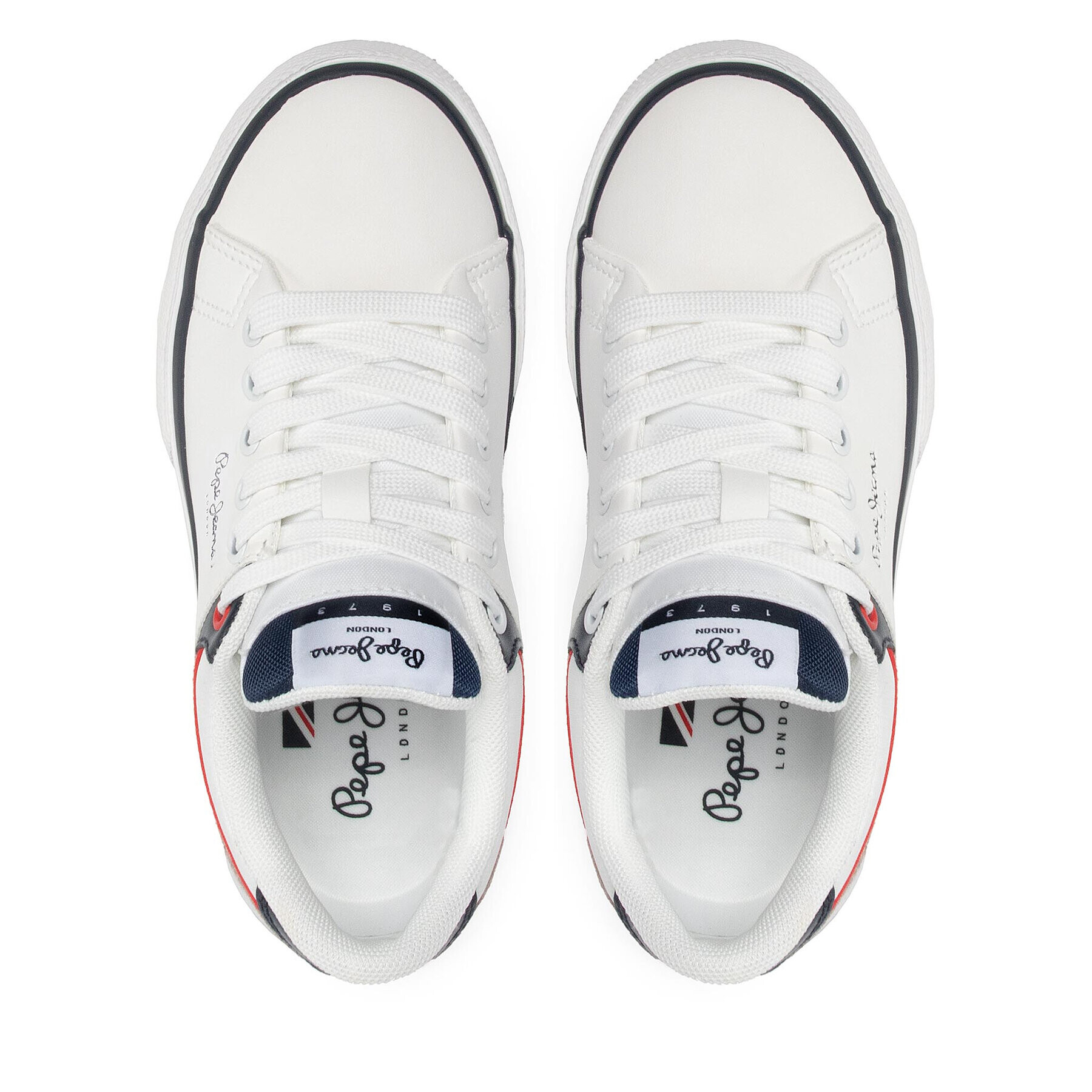 Pepe Jeans Sneakers Kenton Class Boy PBS30511 Alb - Pled.ro