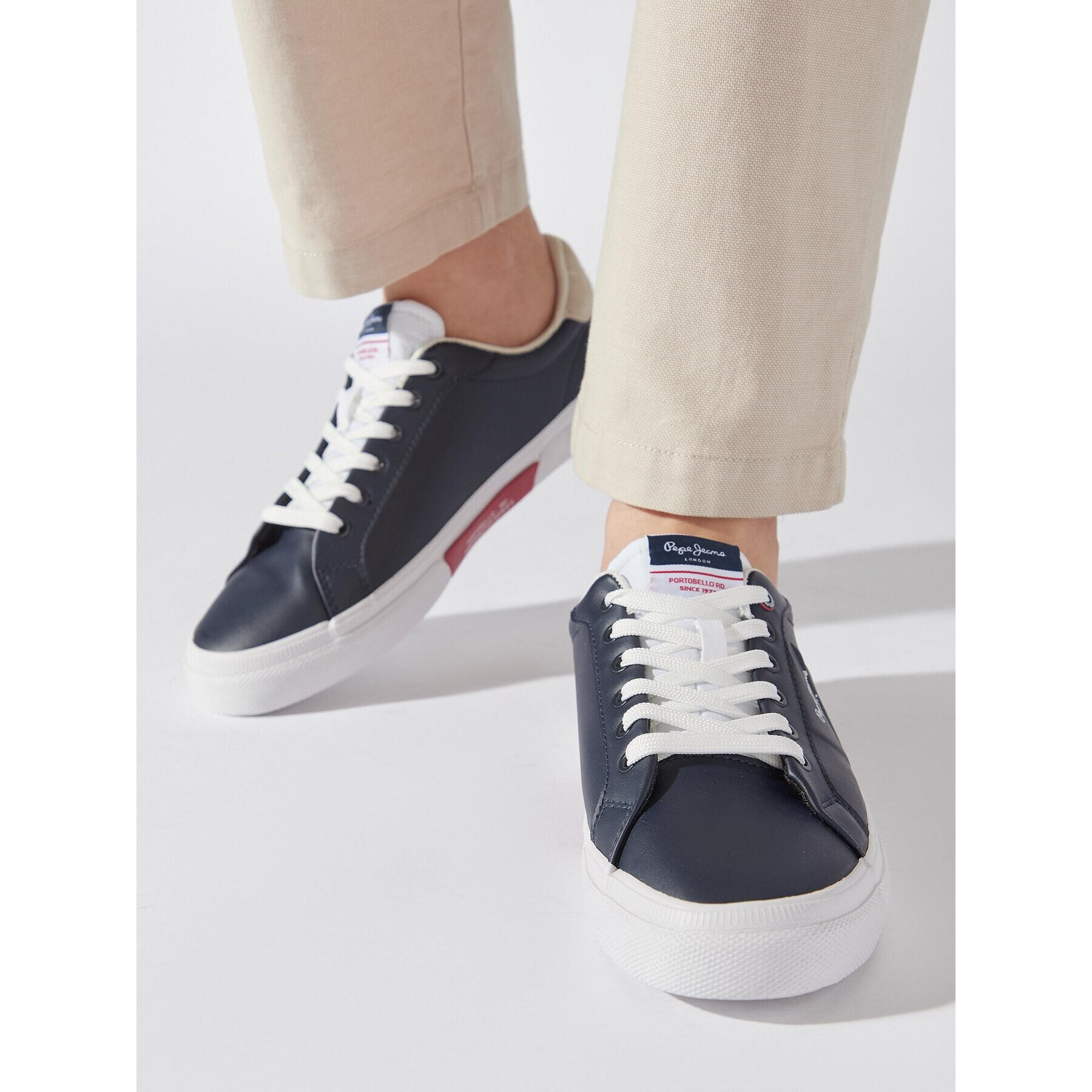 Pepe Jeans Sneakers Kenton Flag M PMS30906 Bleumarin - Pled.ro