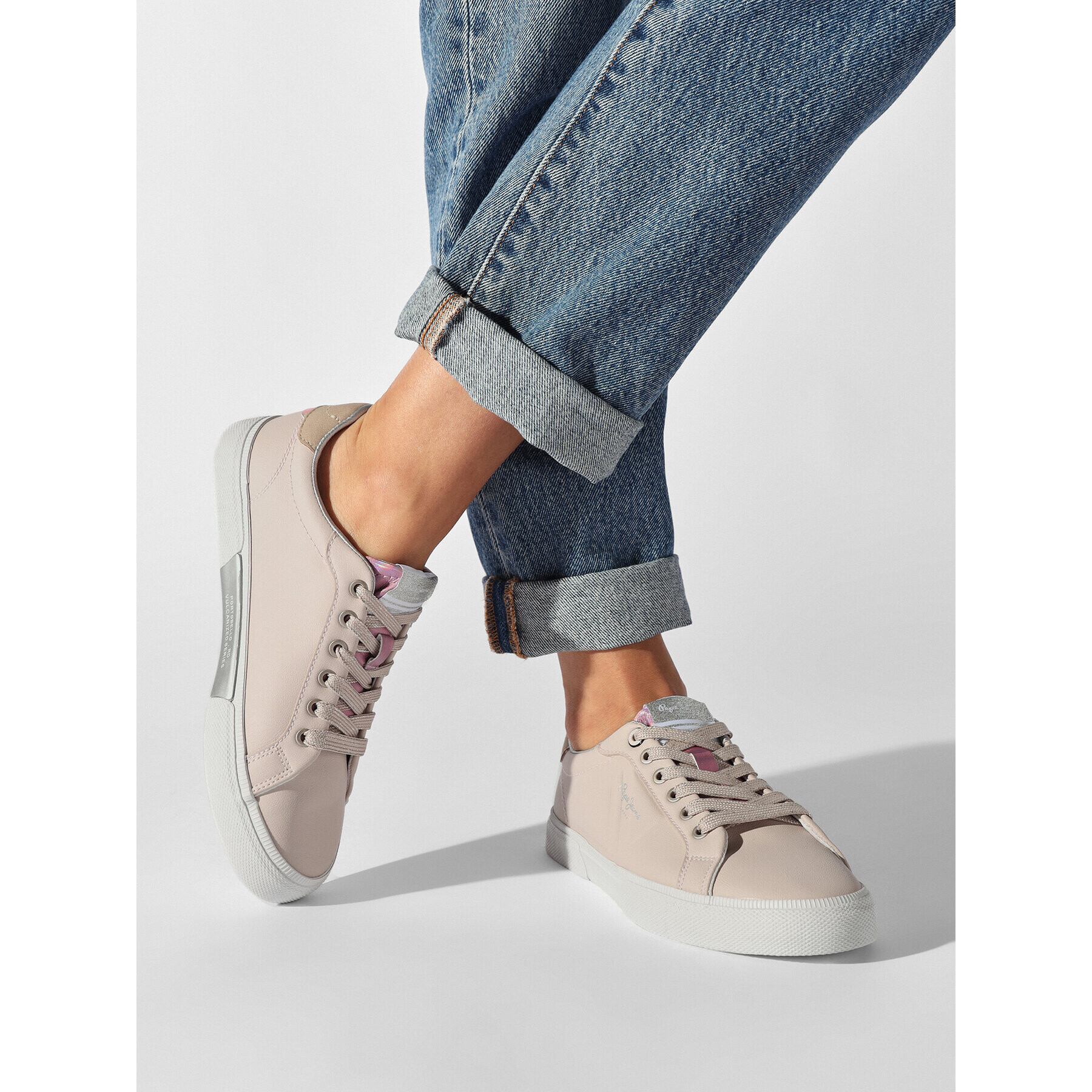 Pepe Jeans Sneakers Kenton Flag W PLS31444 Roz - Pled.ro