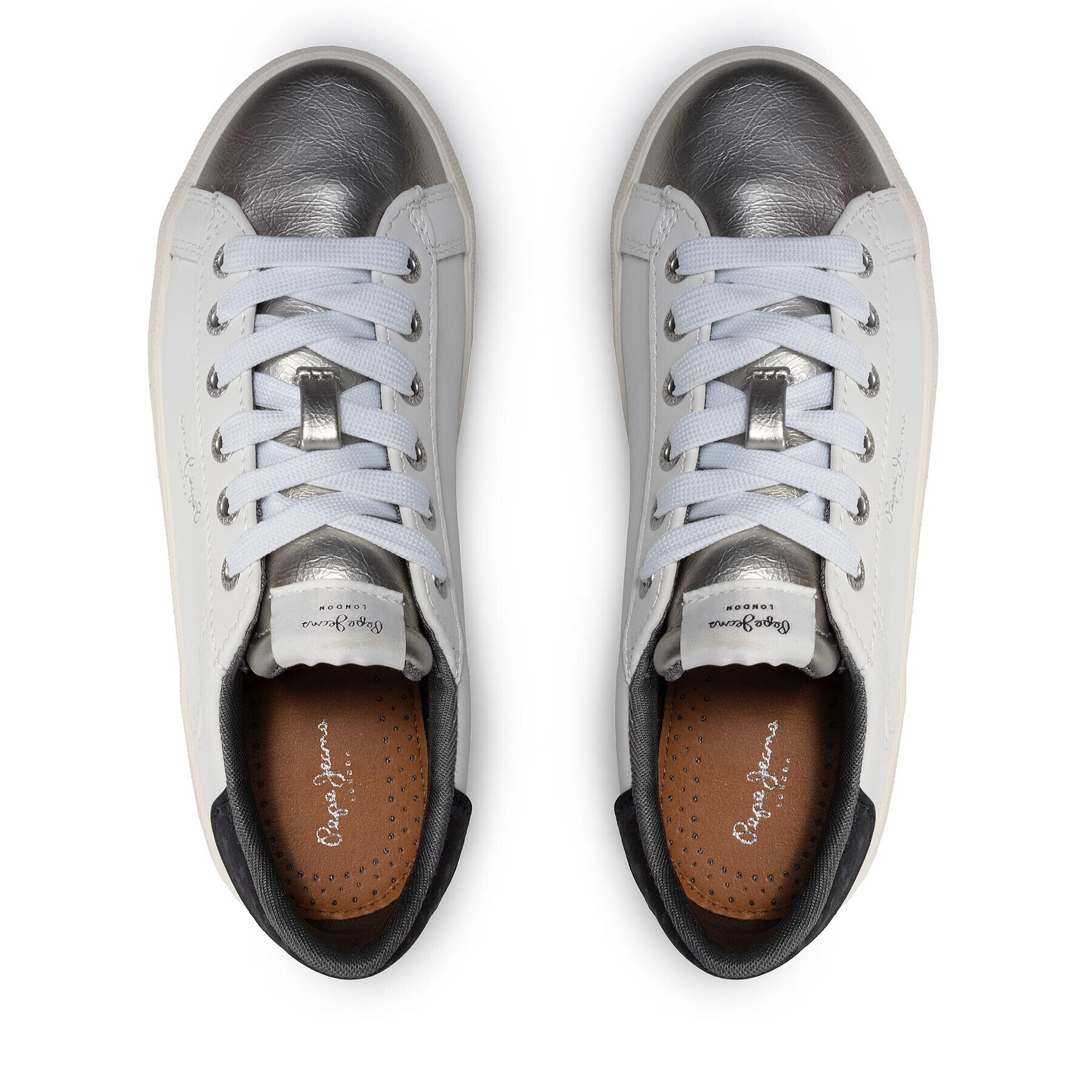 Pepe Jeans Sneakers Kioto Selly PLS31240 Alb - Pled.ro