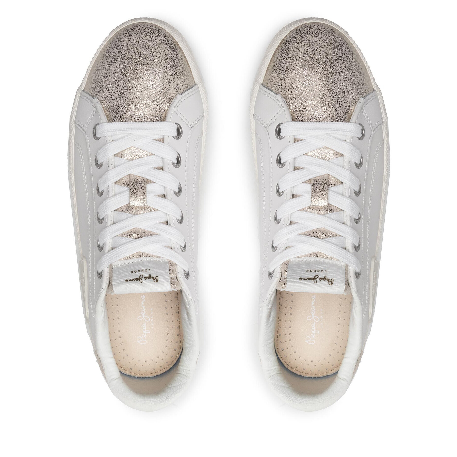 Pepe Jeans Sneakers Kioto Win PLS31303 Alb - Pled.ro