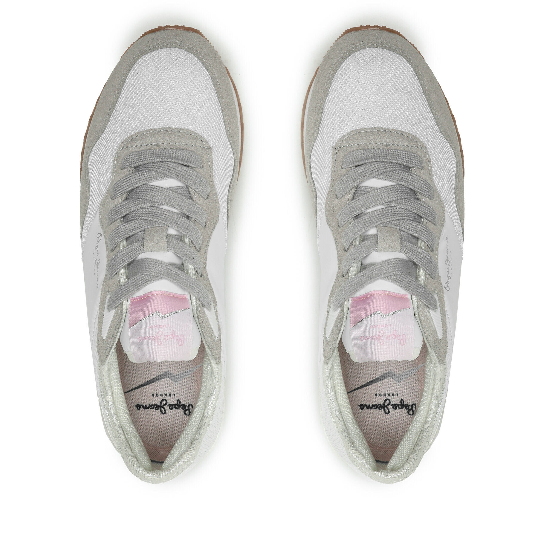 Pepe Jeans Sneakers London W Troy PLS31466 Alb - Pled.ro