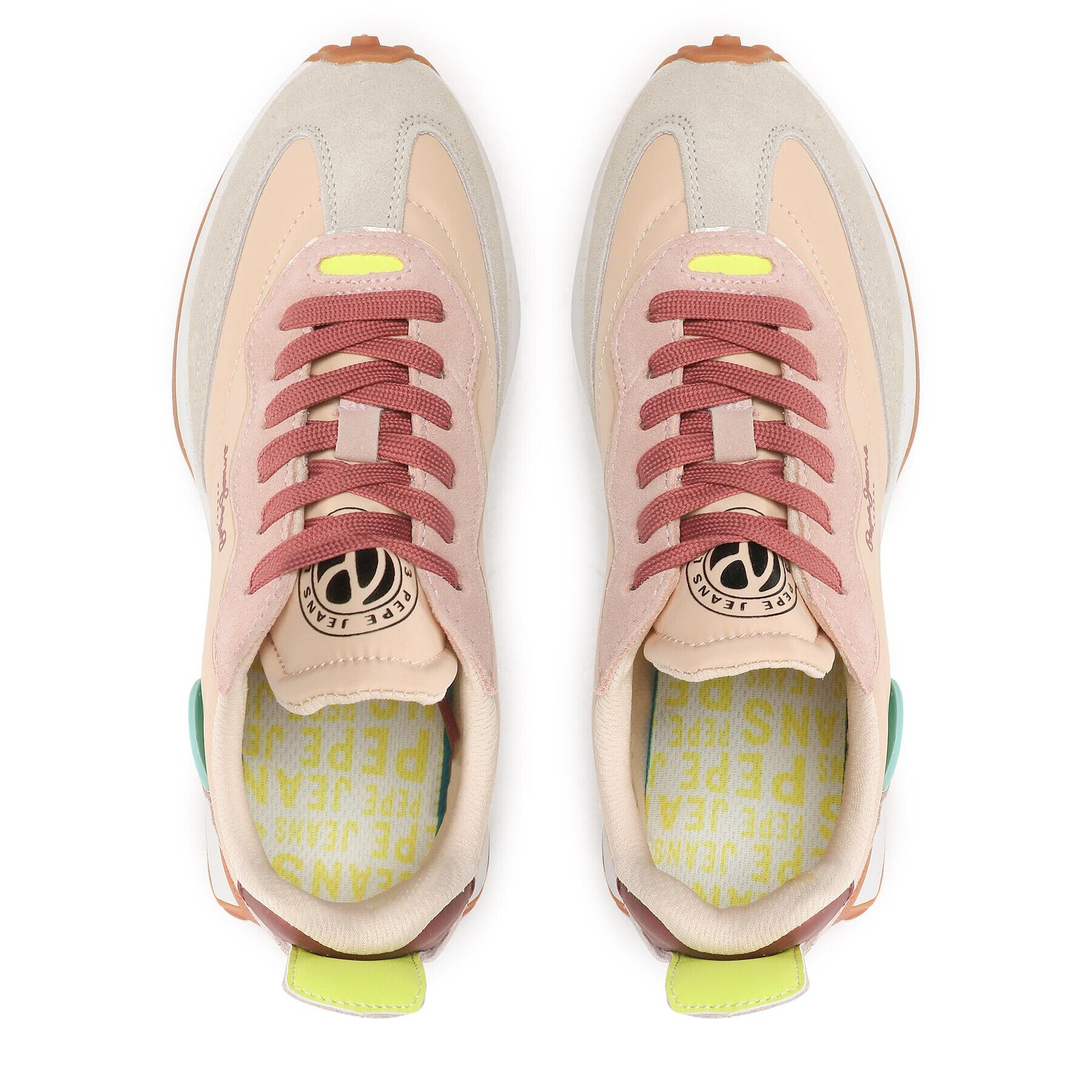 Pepe Jeans Sneakers Lucky Leo PLS31486 Roz - Pled.ro