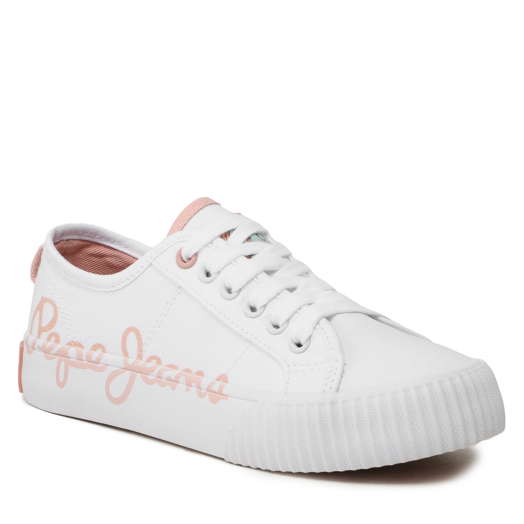 Pepe Jeans Sneakers Ottis Log G PGS30577 Alb - Pled.ro