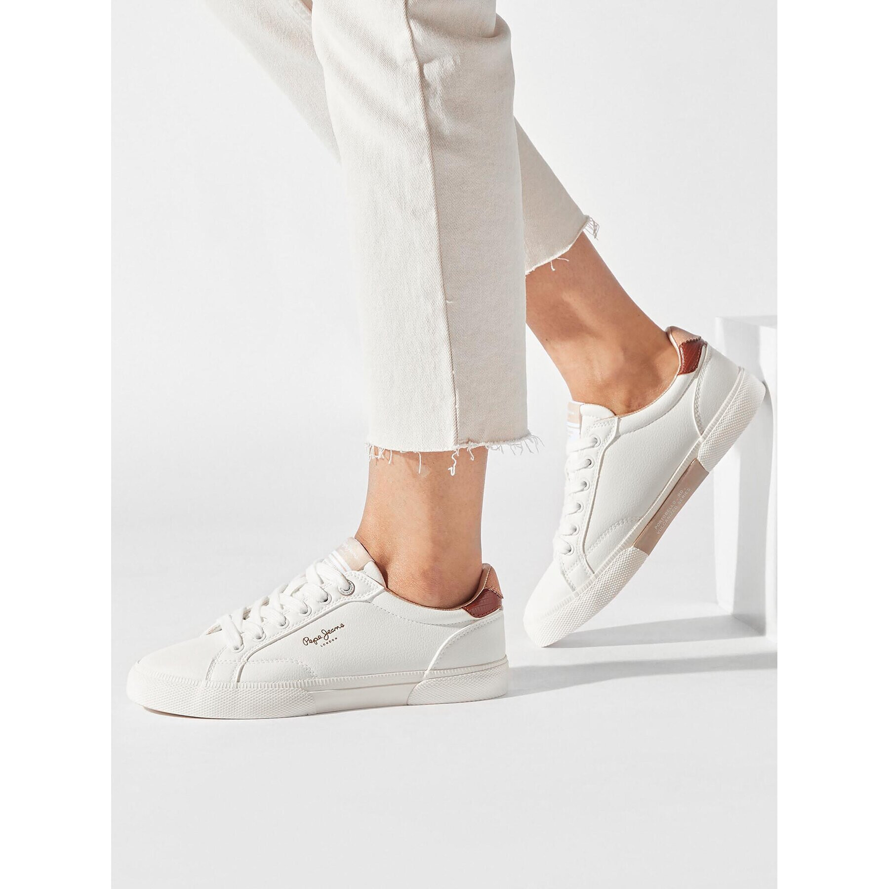 Pepe Jeans Sneakers PLS31537 Alb - Pled.ro