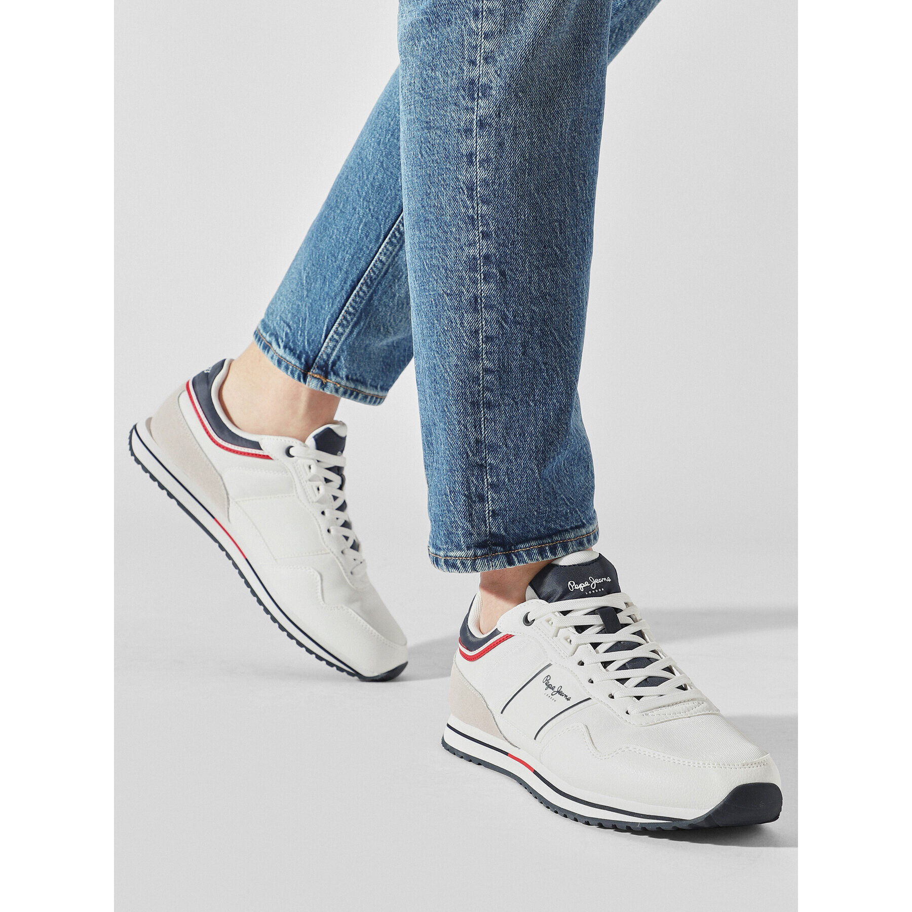 Pepe Jeans Sneakers PMS30907 Alb - Pled.ro