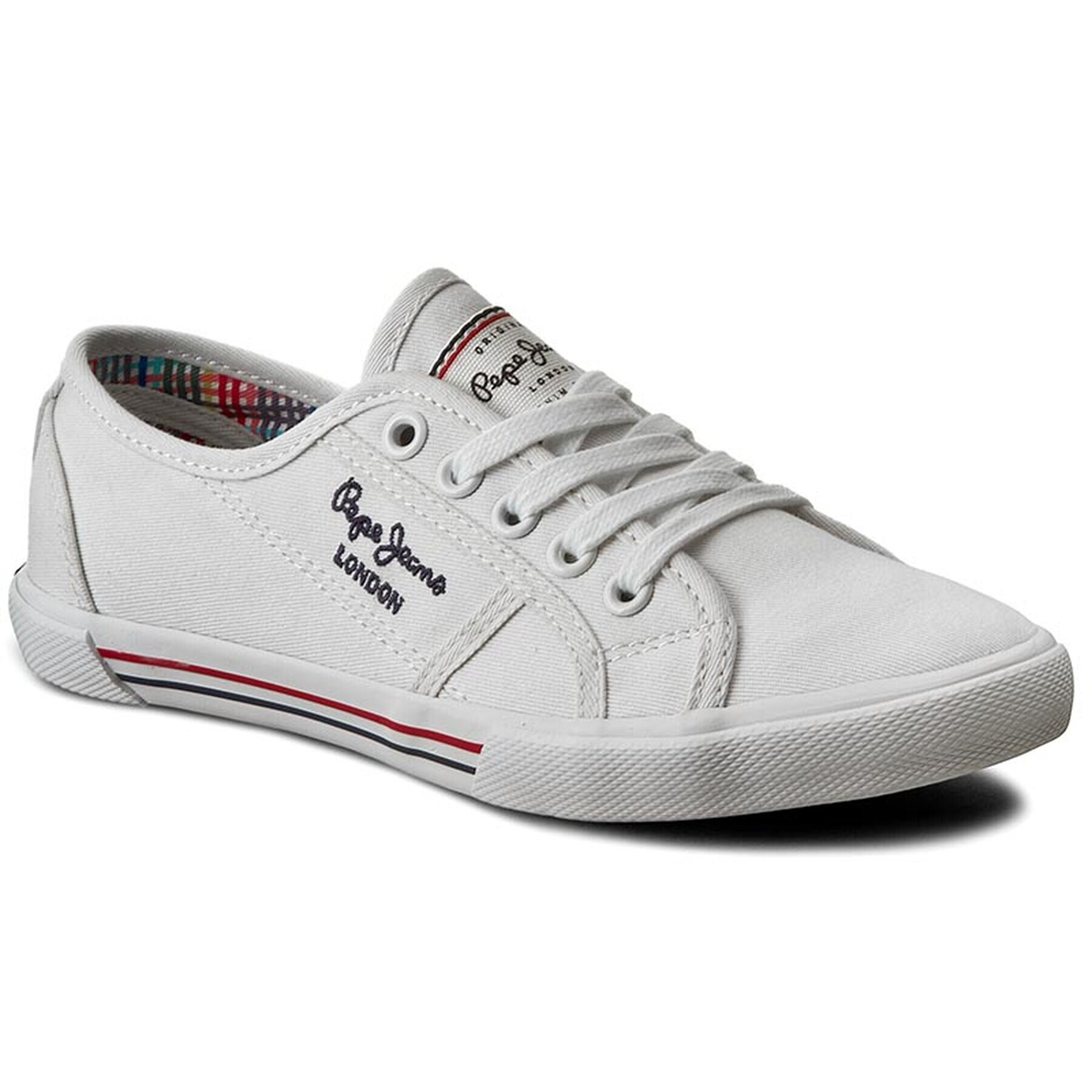 Pepe Jeans Teniși Aberlady Basic 17 PLS30500 Alb - Pled.ro