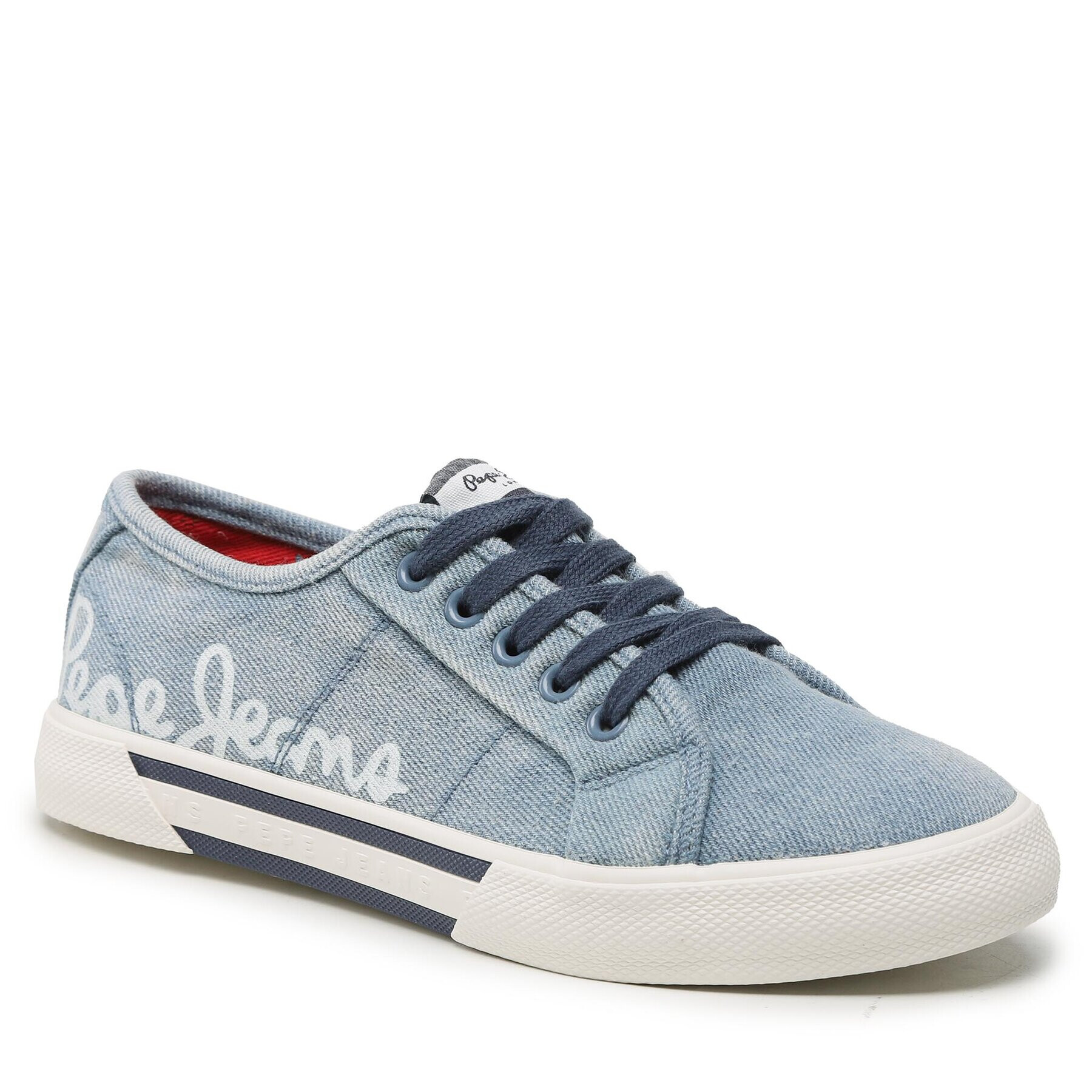 Pepe Jeans Teniși Brady Denim W PLS31438 Albastru - Pled.ro