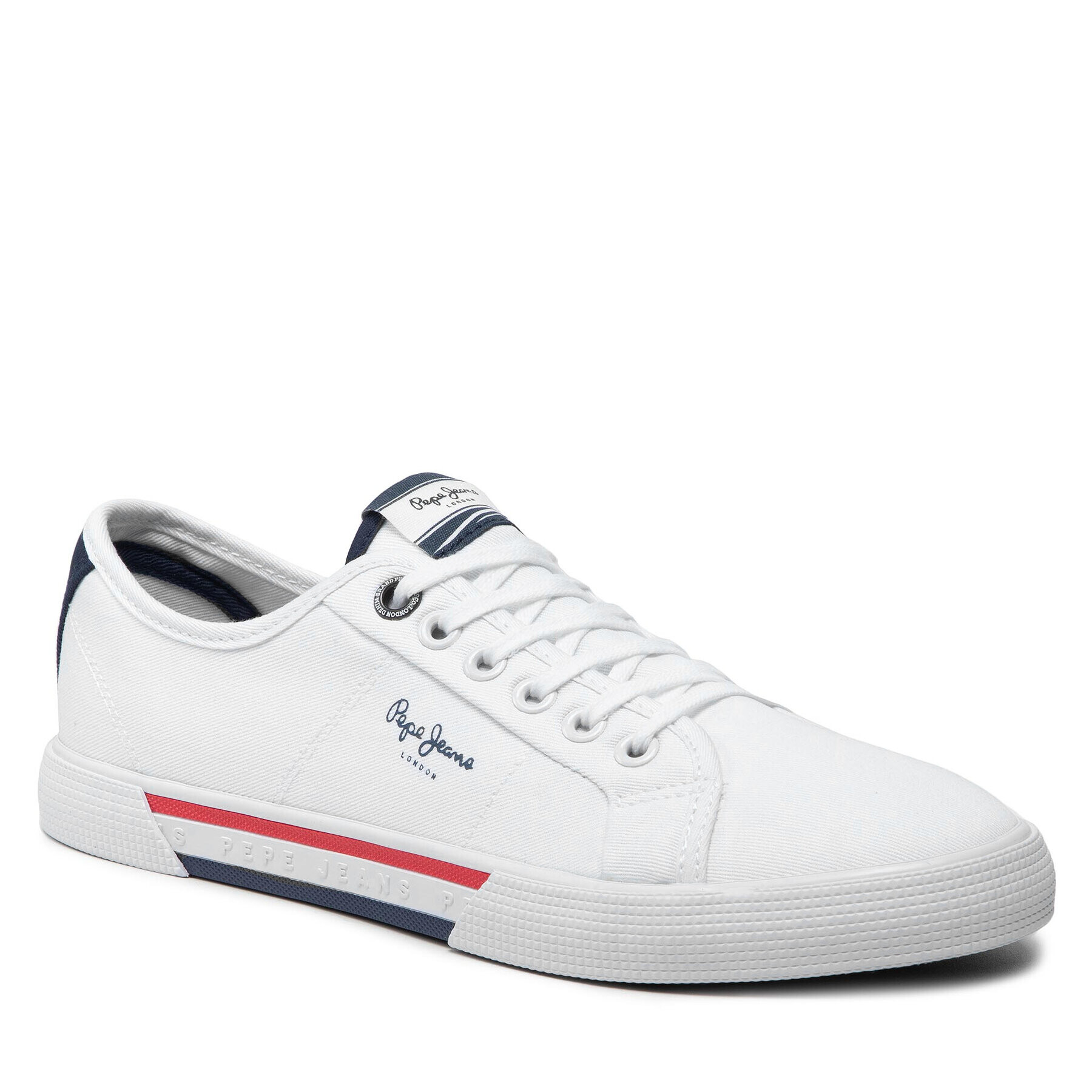 Pepe Jeans Teniși Brady Men Basic PMS30816 Alb - Pled.ro