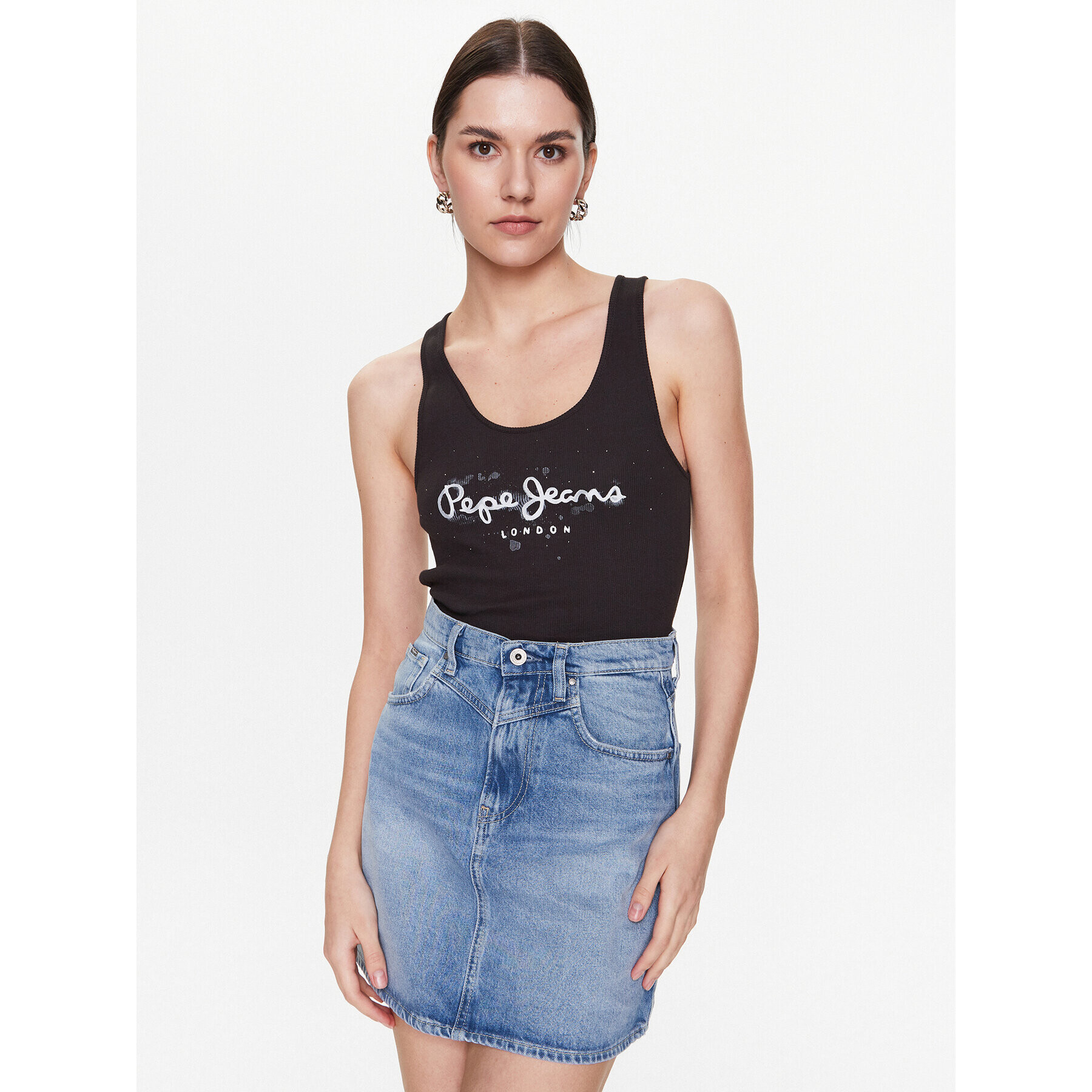 Pepe Jeans Top Ozella PL505474 Negru Regular Fit - Pled.ro