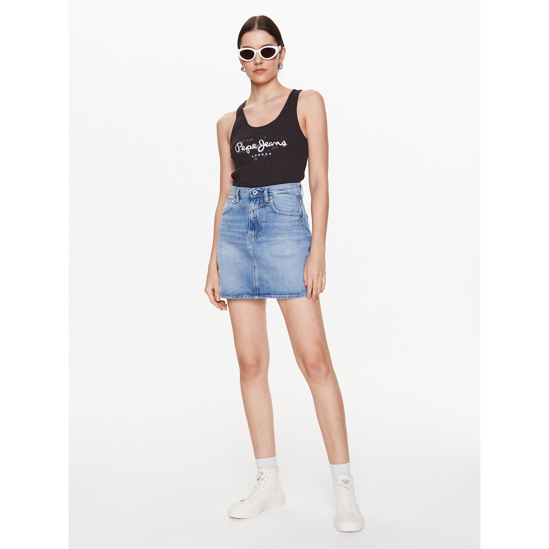 Pepe Jeans Top Ozella PL505474 Negru Regular Fit - Pled.ro