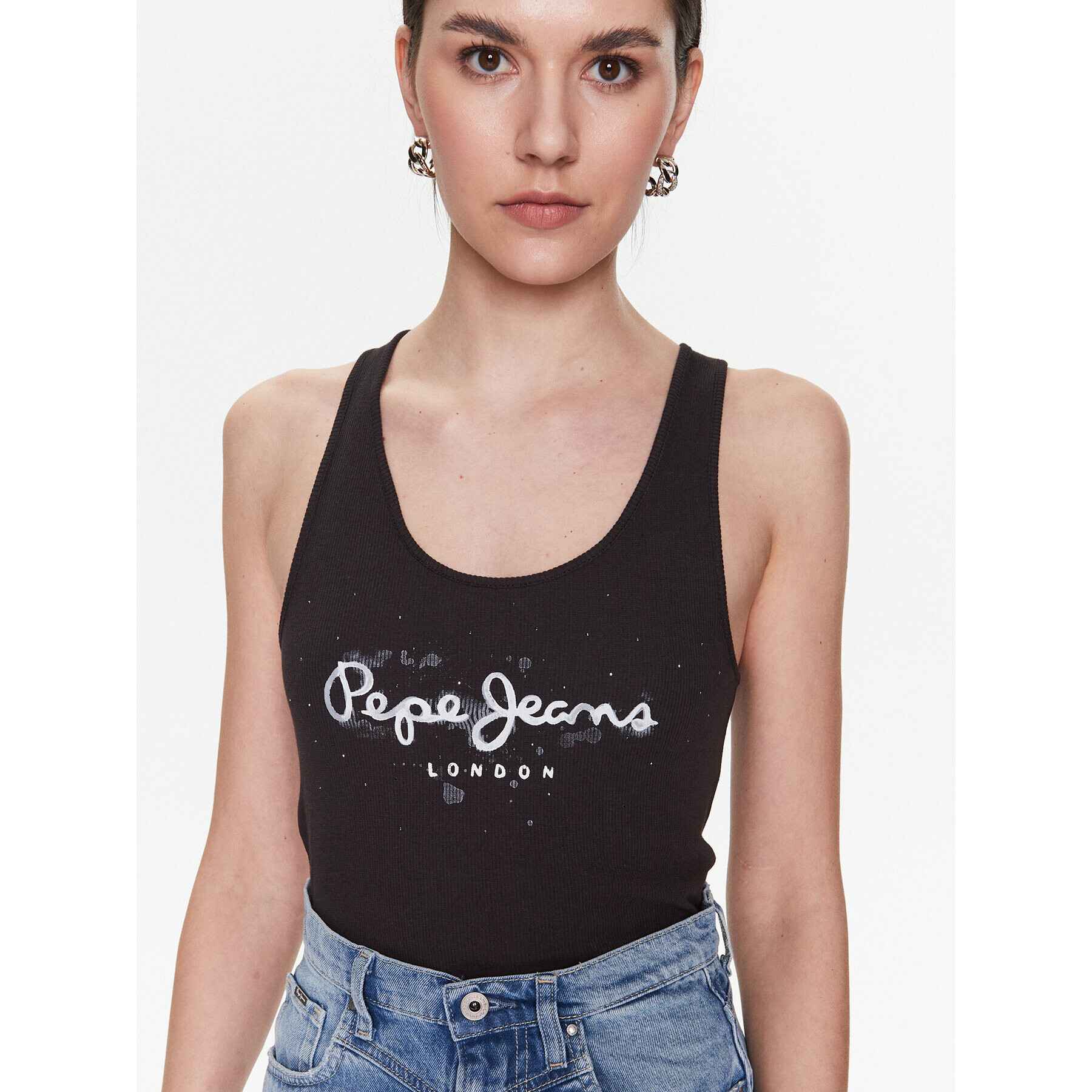 Pepe Jeans Top Ozella PL505474 Negru Regular Fit - Pled.ro