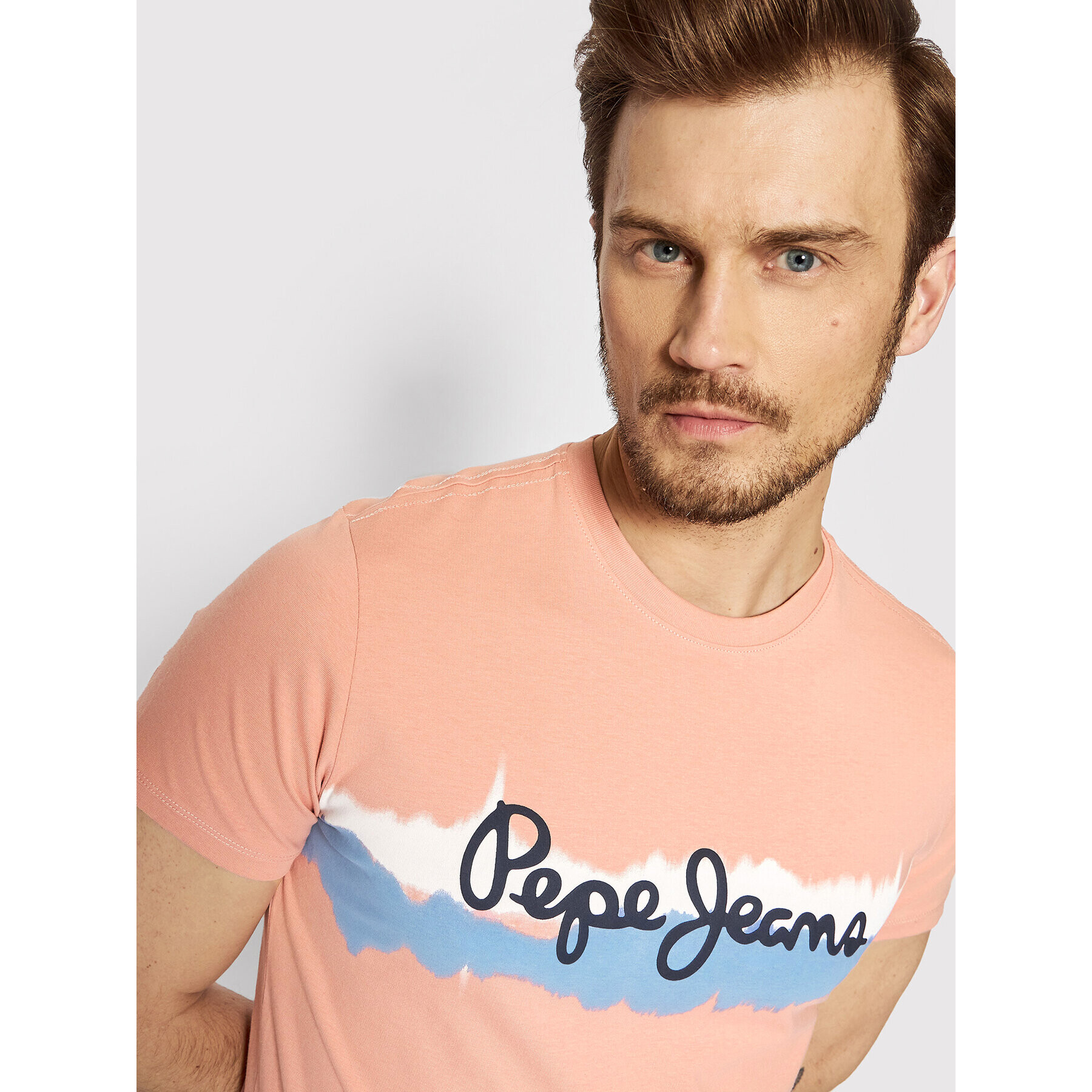 Pepe Jeans Tricou Akeem PM508244 Roz Slim Fit - Pled.ro