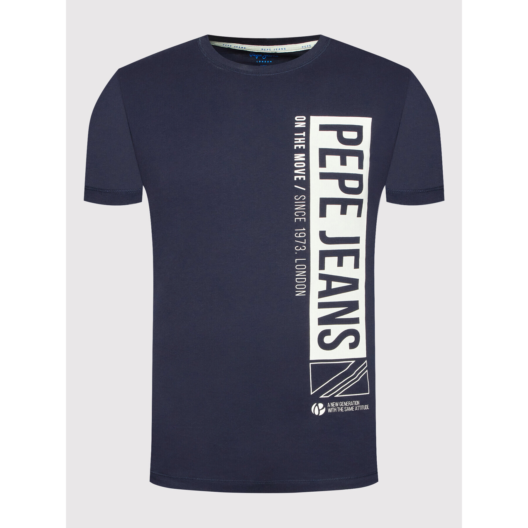 Pepe Jeans Tricou Alfie D PM508259 Bleumarin Slim Fit - Pled.ro