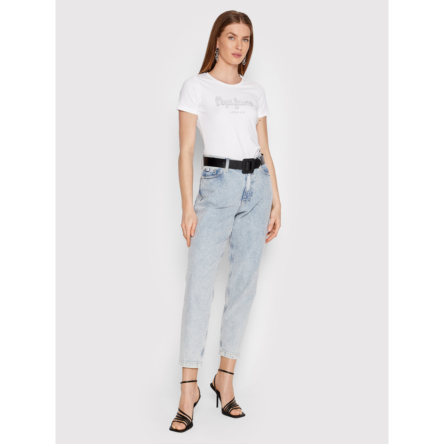 Pepe Jeans Tricou Beatrice PL504434 Alb Regular Fit - Pled.ro