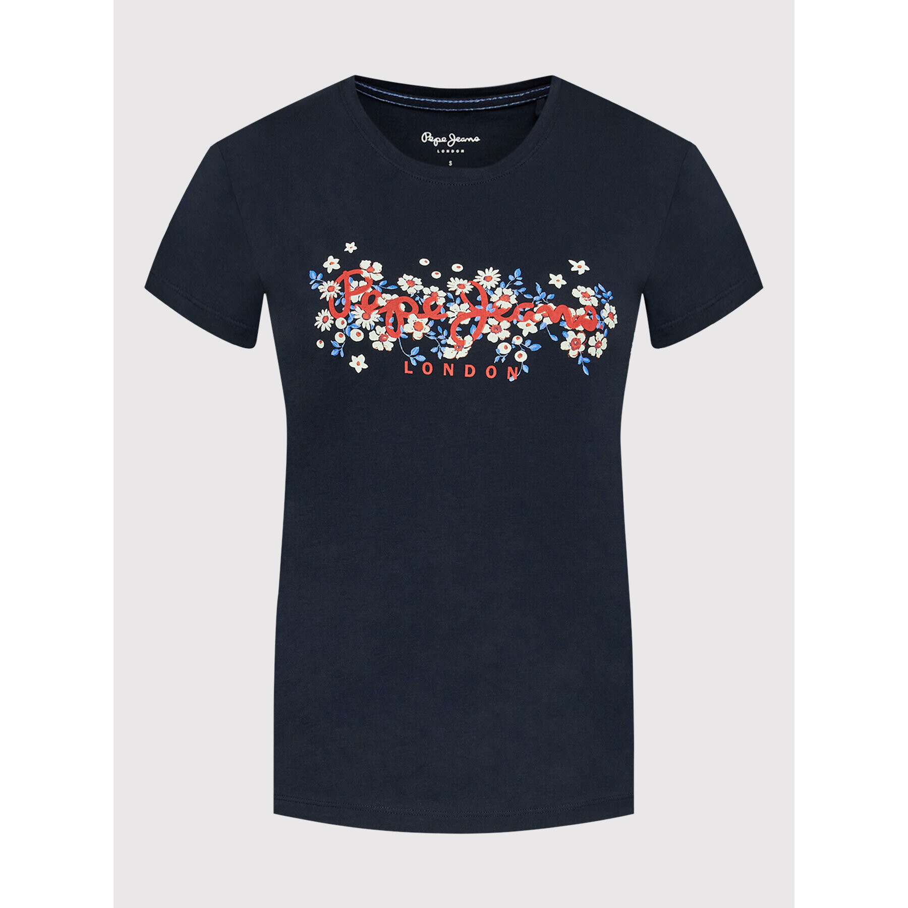 Pepe Jeans Tricou Bego PL505133 Bleumarin Regular Fit - Pled.ro