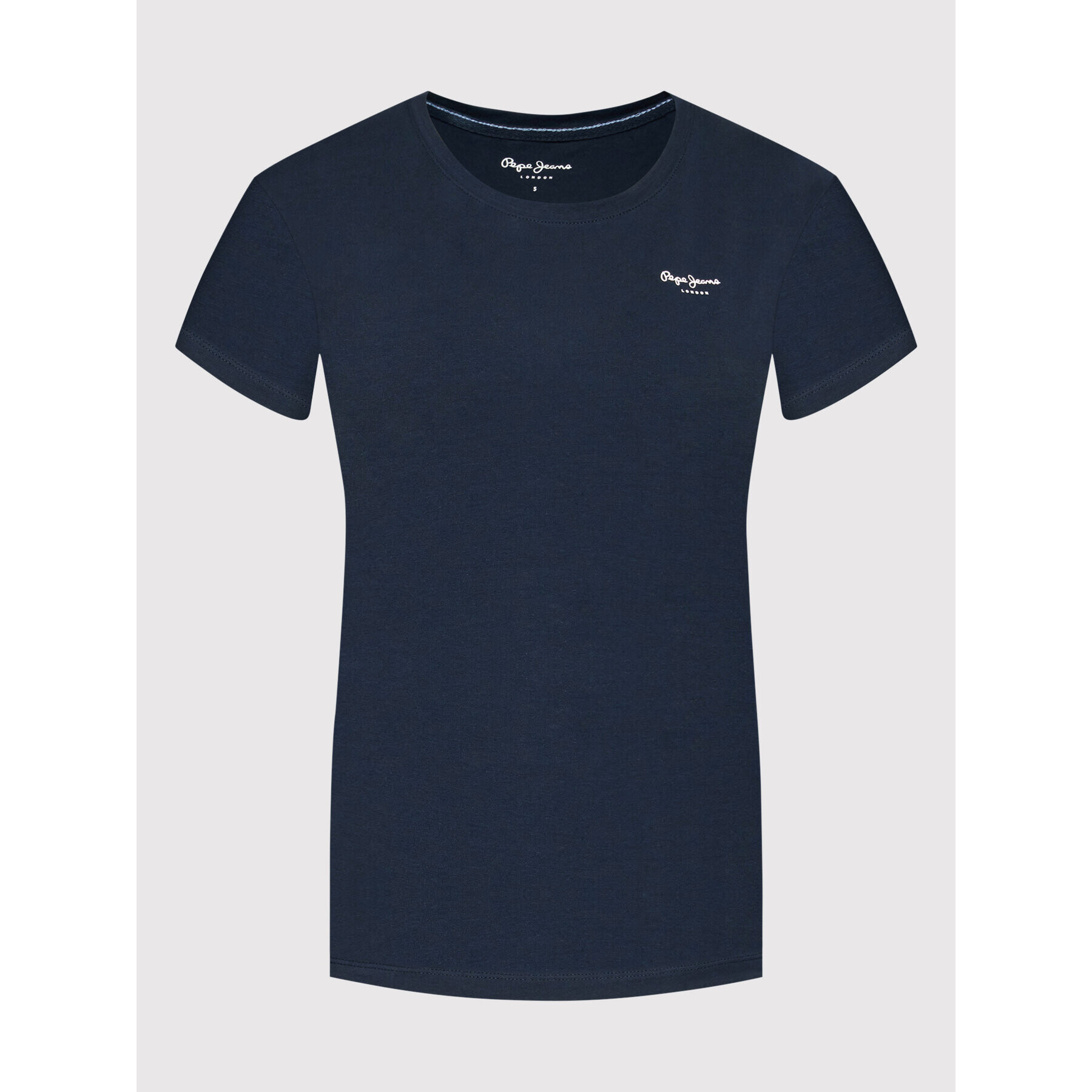 Pepe Jeans Tricou Bellrose PL505051 Bleumarin Slim Fit - Pled.ro