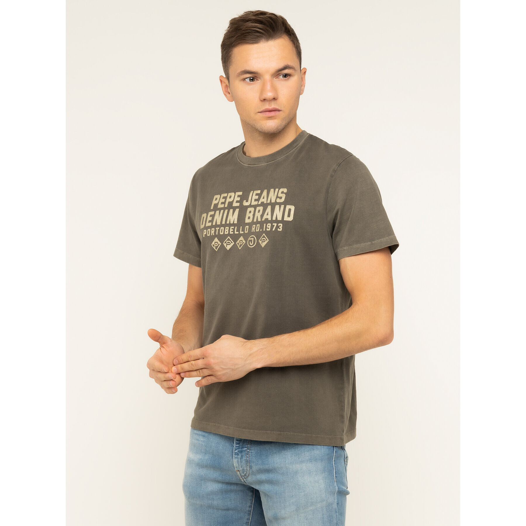 Pepe Jeans Tricou Ben PM506903 Maro Regular Fit - Pled.ro