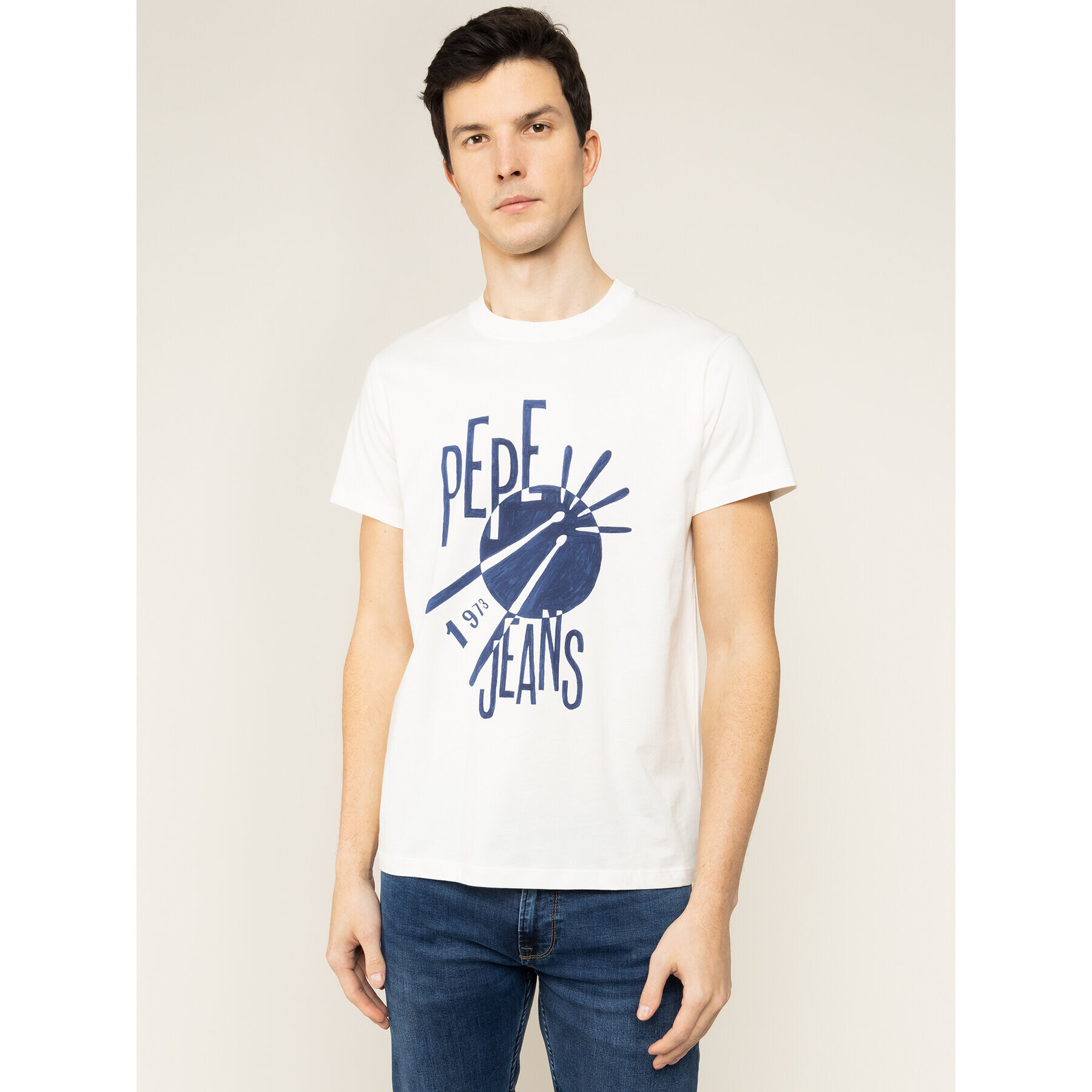 Pepe Jeans Tricou Blackford PM506909 Bej Regular Fit - Pled.ro