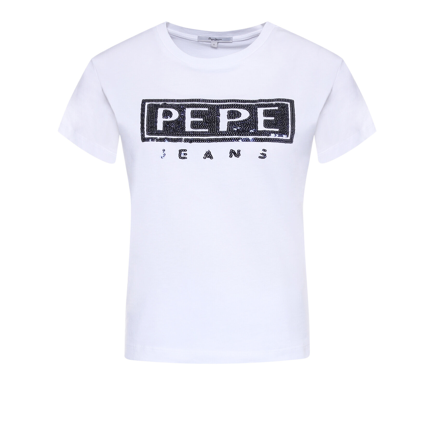 Pepe Jeans Tricou Charis PL504443 Alb Regular Fit - Pled.ro