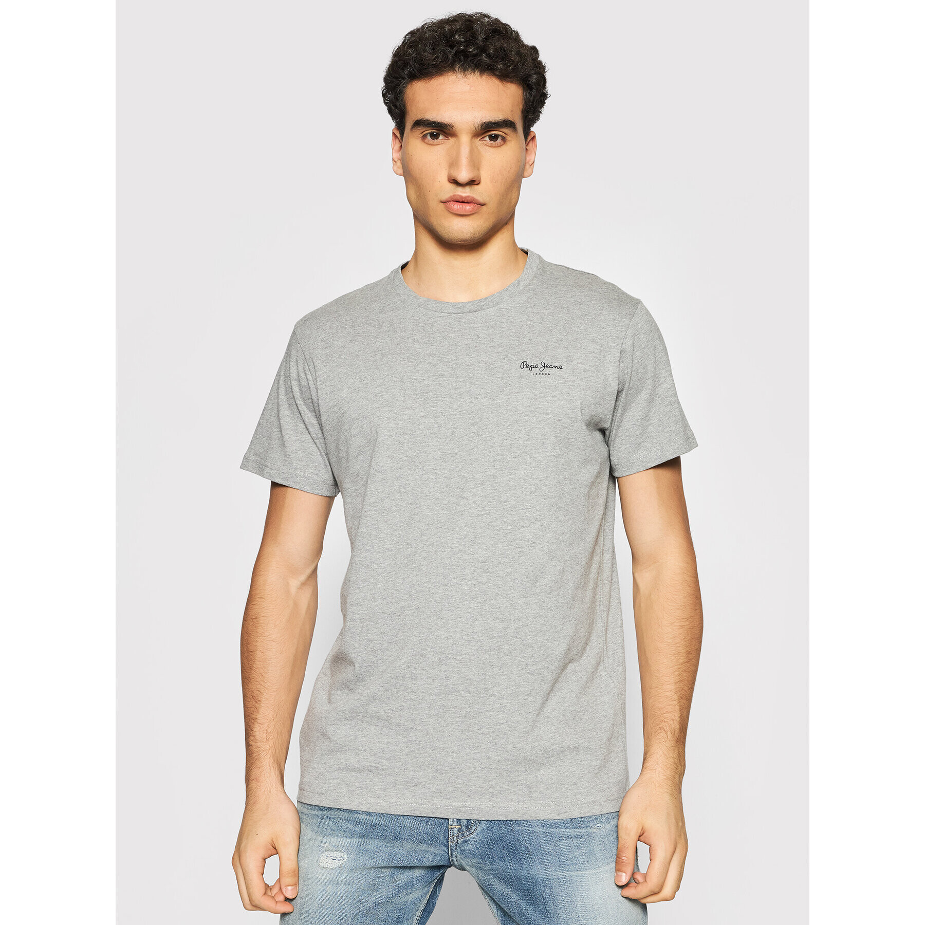 Pepe Jeans Tricou Derek PM508011 Gri Regular Fit - Pled.ro