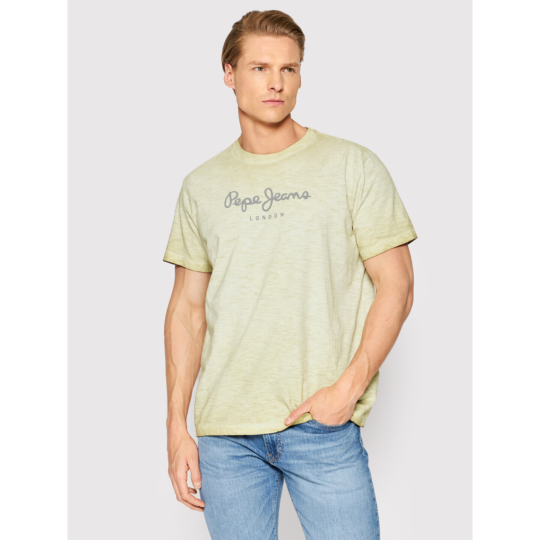 Pepe Jeans Tricou Don N PM508108 Bej Regular Fit - Pled.ro