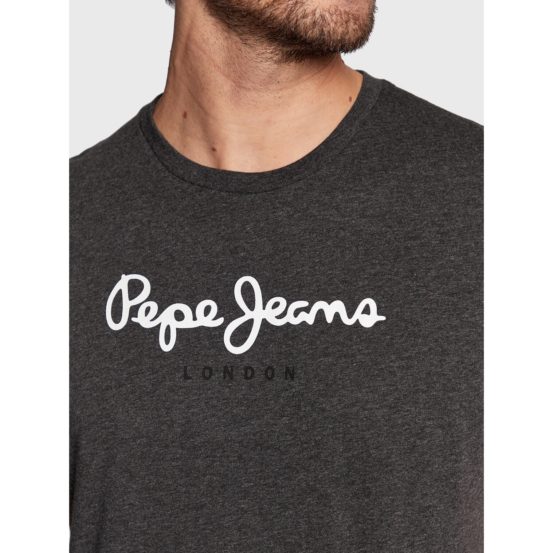 Pepe Jeans Tricou Eggo PM508208 Gri Regular Fit - Pled.ro