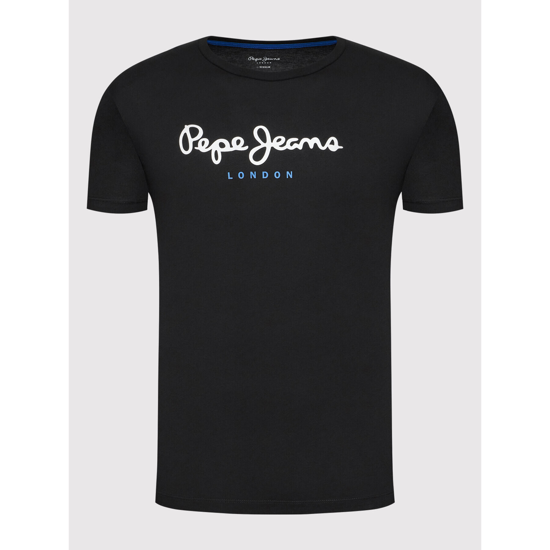 Pepe Jeans Tricou Eggo PM508208 Negru Regular Fit - Pled.ro