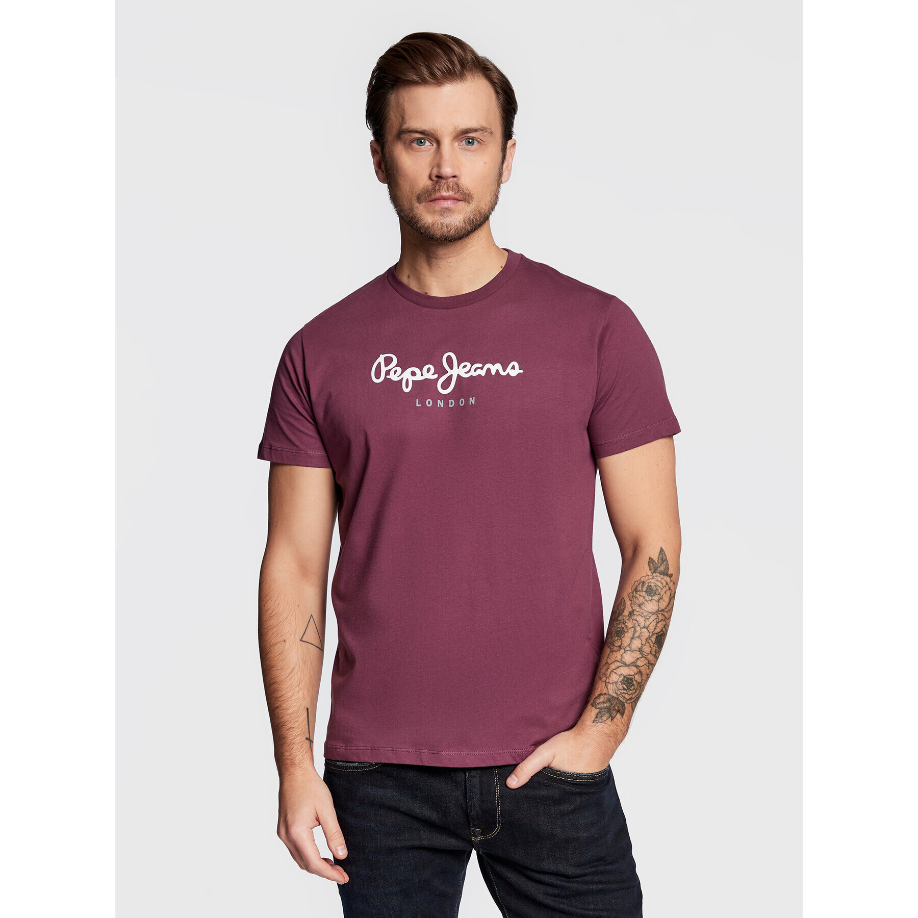 Pepe Jeans Tricou Eggo PM508208 Violet Regular Fit - Pled.ro