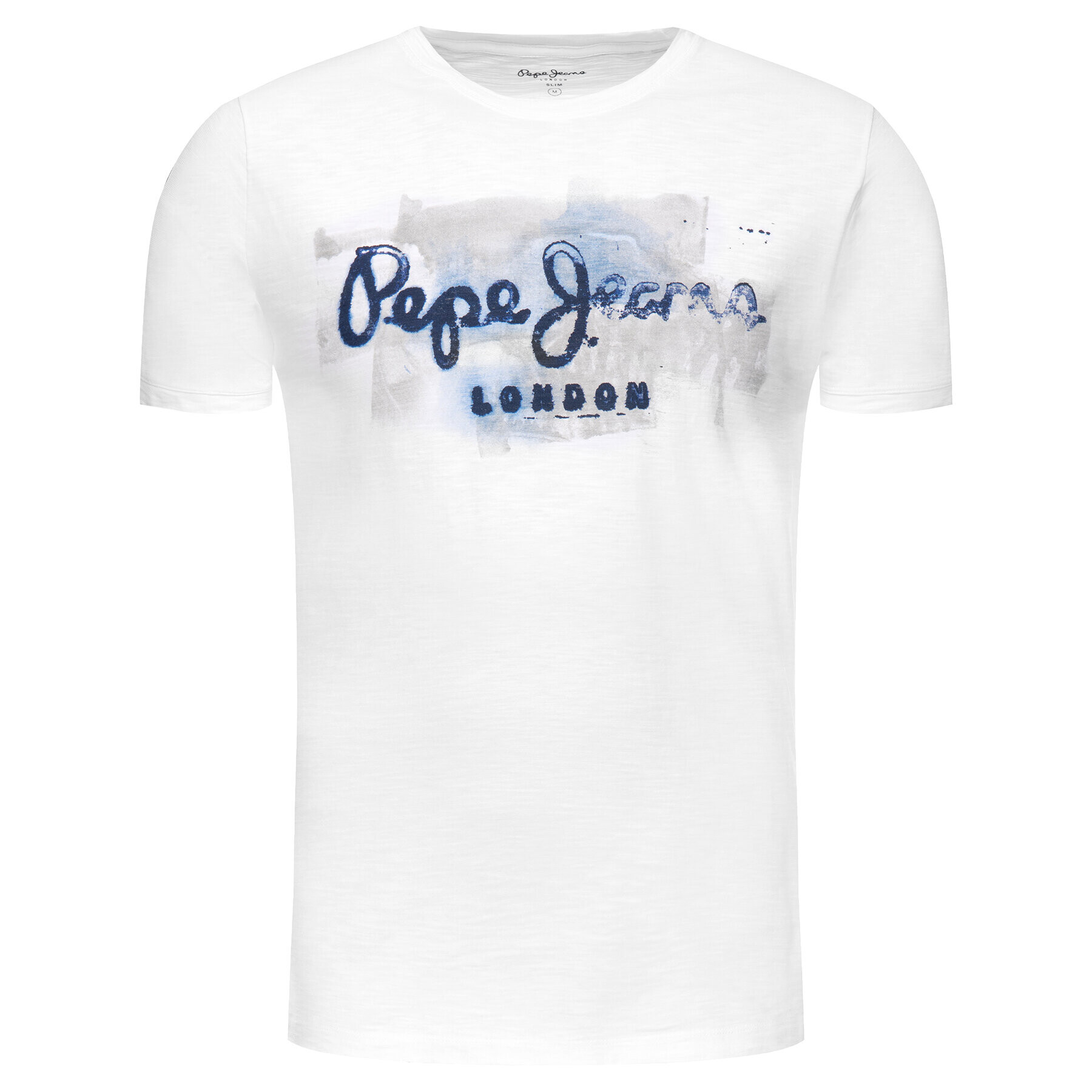 Pepe Jeans Tricou Golders PM503213 Alb Slim Fit - Pled.ro