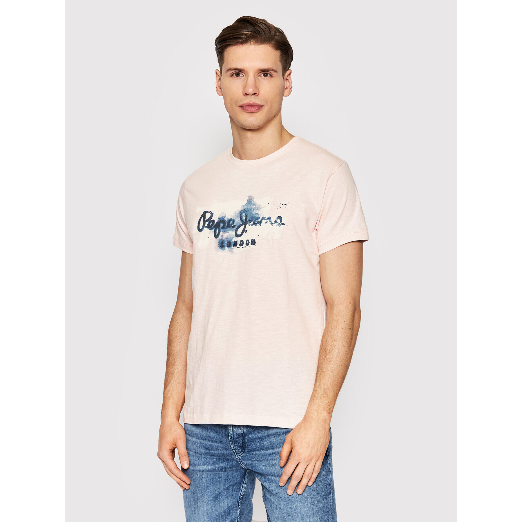 Pepe Jeans Tricou Golders PM508105 Roz Slim Fit - Pled.ro