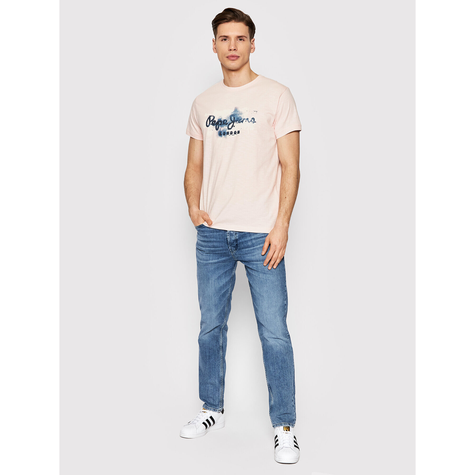 Pepe Jeans Tricou Golders PM508105 Roz Slim Fit - Pled.ro