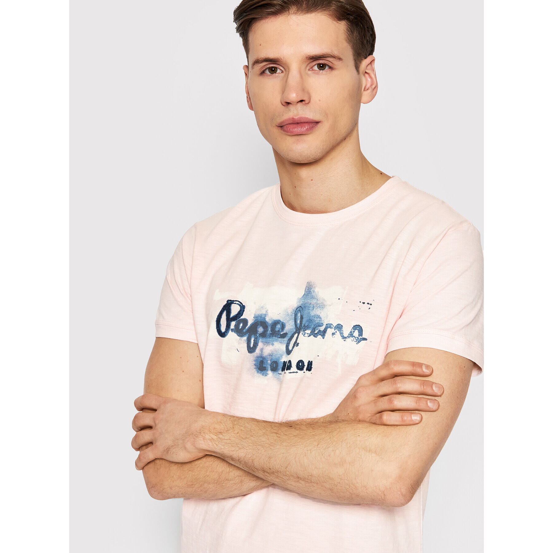 Pepe Jeans Tricou Golders PM508105 Roz Slim Fit - Pled.ro