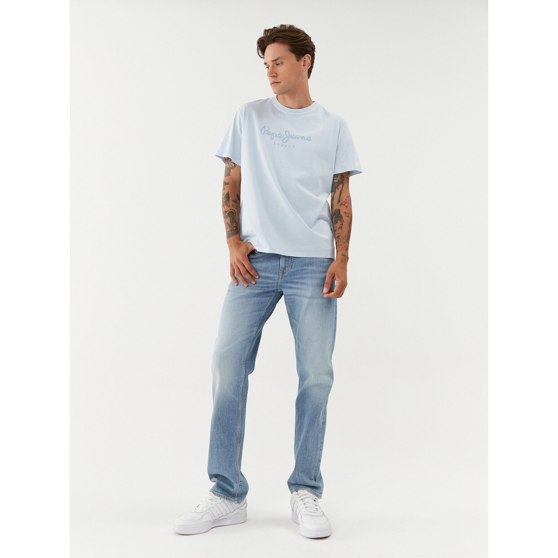 Pepe Jeans Tricou Jayden PM509098 Albastru Regular Fit - Pled.ro