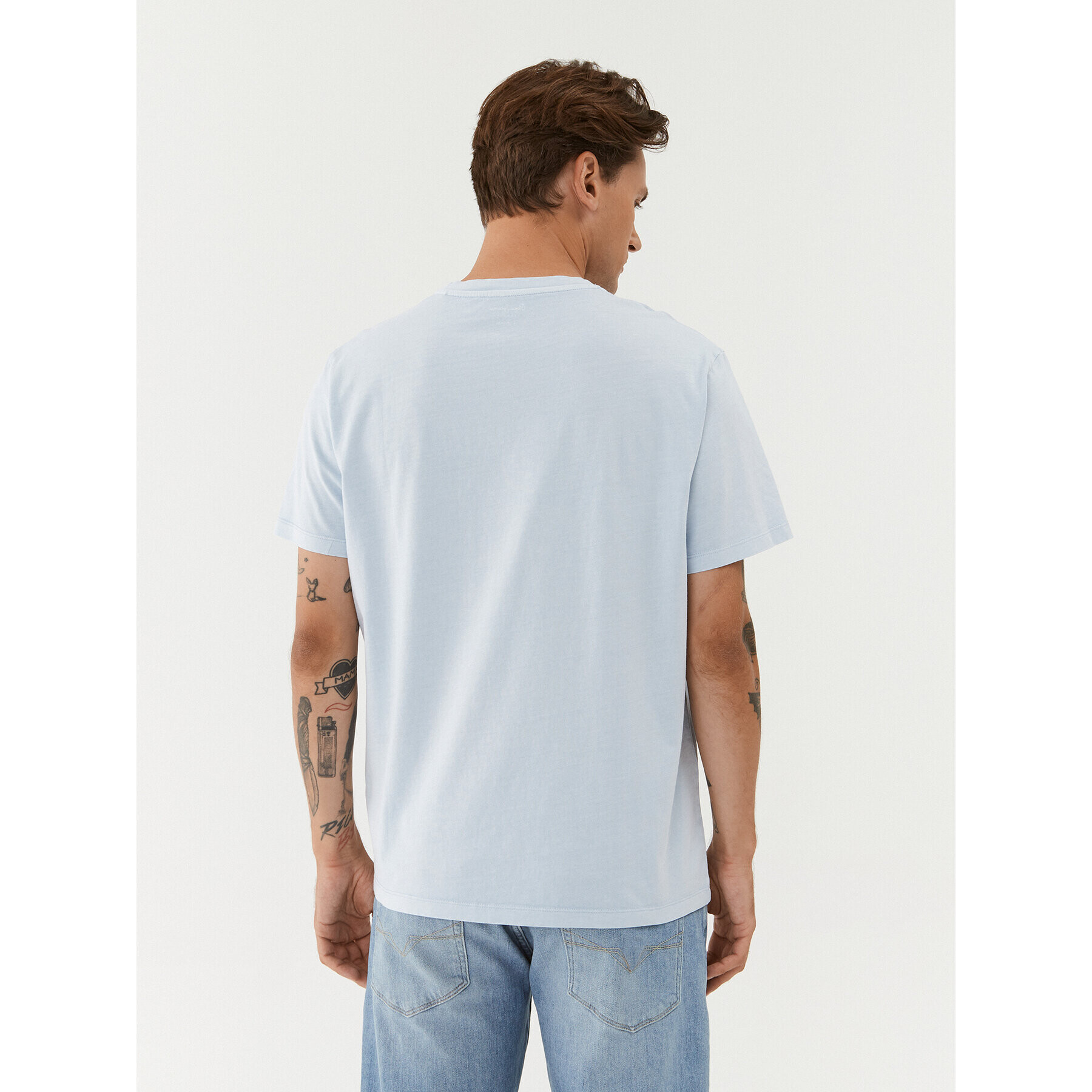 Pepe Jeans Tricou Jayden PM509098 Albastru Regular Fit - Pled.ro