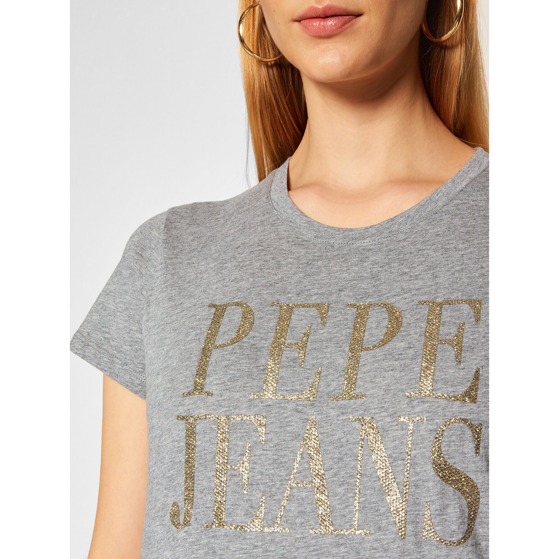 Pepe Jeans Tricou Lucila PL504655 Gri Regular Fit - Pled.ro