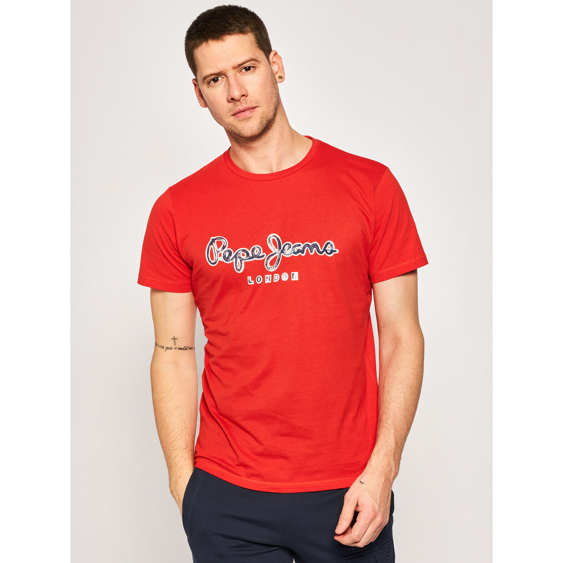 Pepe Jeans Tricou Merton PM507167 Roșu Regular Fit - Pled.ro