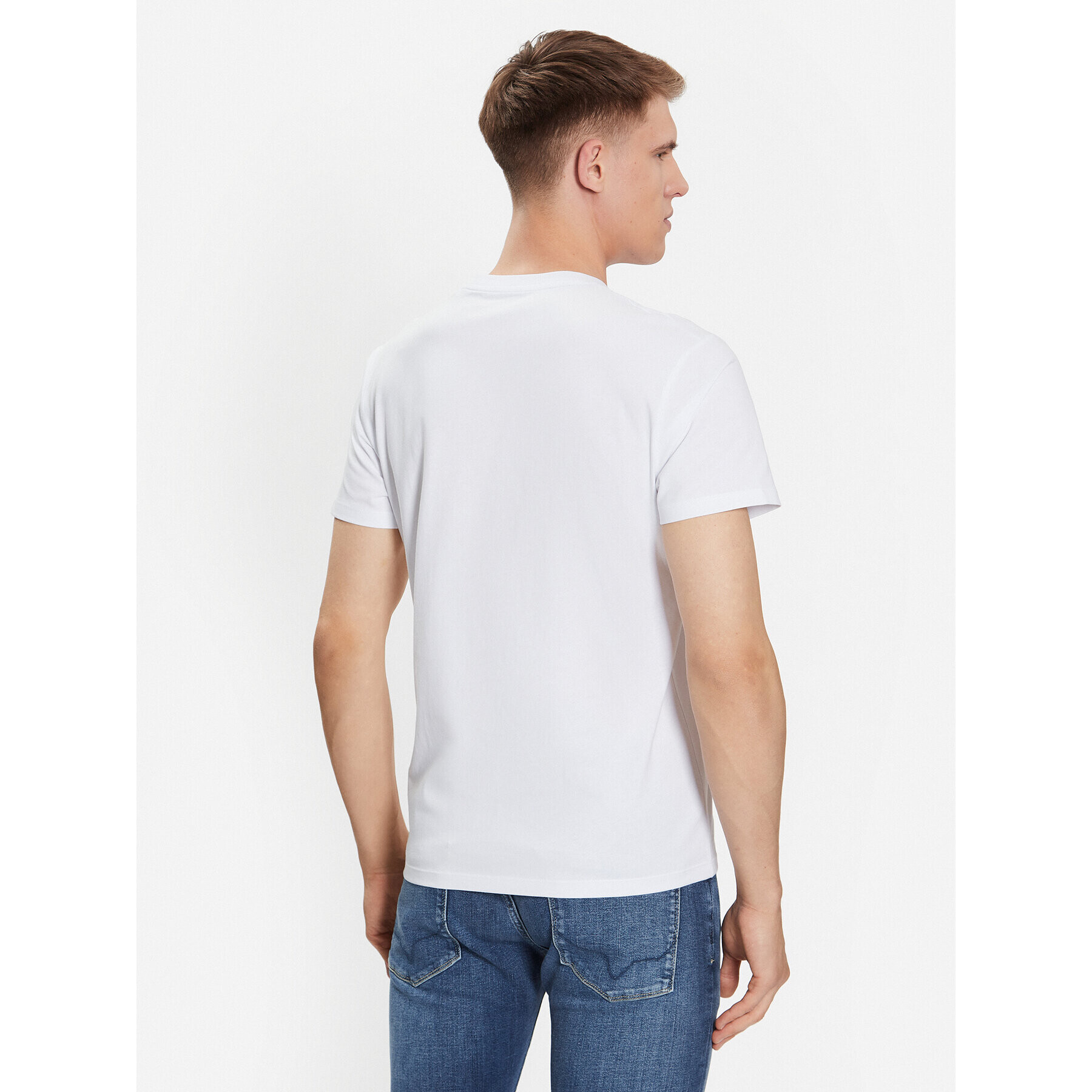 Pepe Jeans Tricou Ovingdean PM508946 Alb Regular Fit - Pled.ro