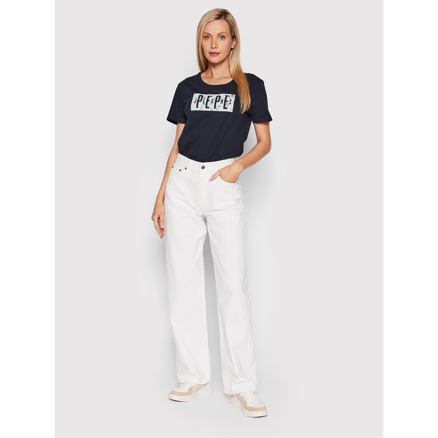 Pepe Jeans Tricou Patsy PL505218 Bleumarin Regular Fit - Pled.ro