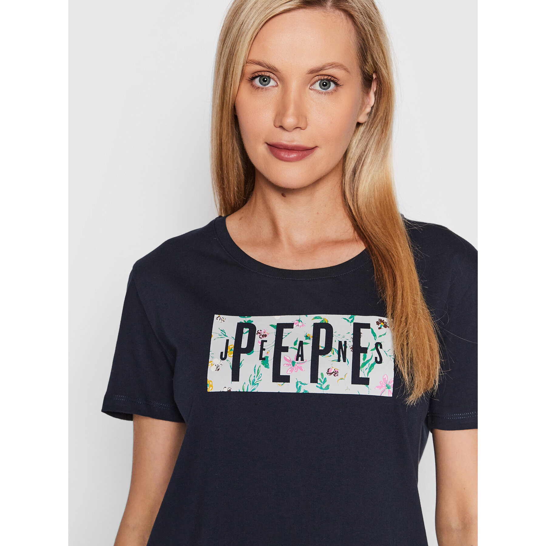 Pepe Jeans Tricou Patsy PL505218 Bleumarin Regular Fit - Pled.ro