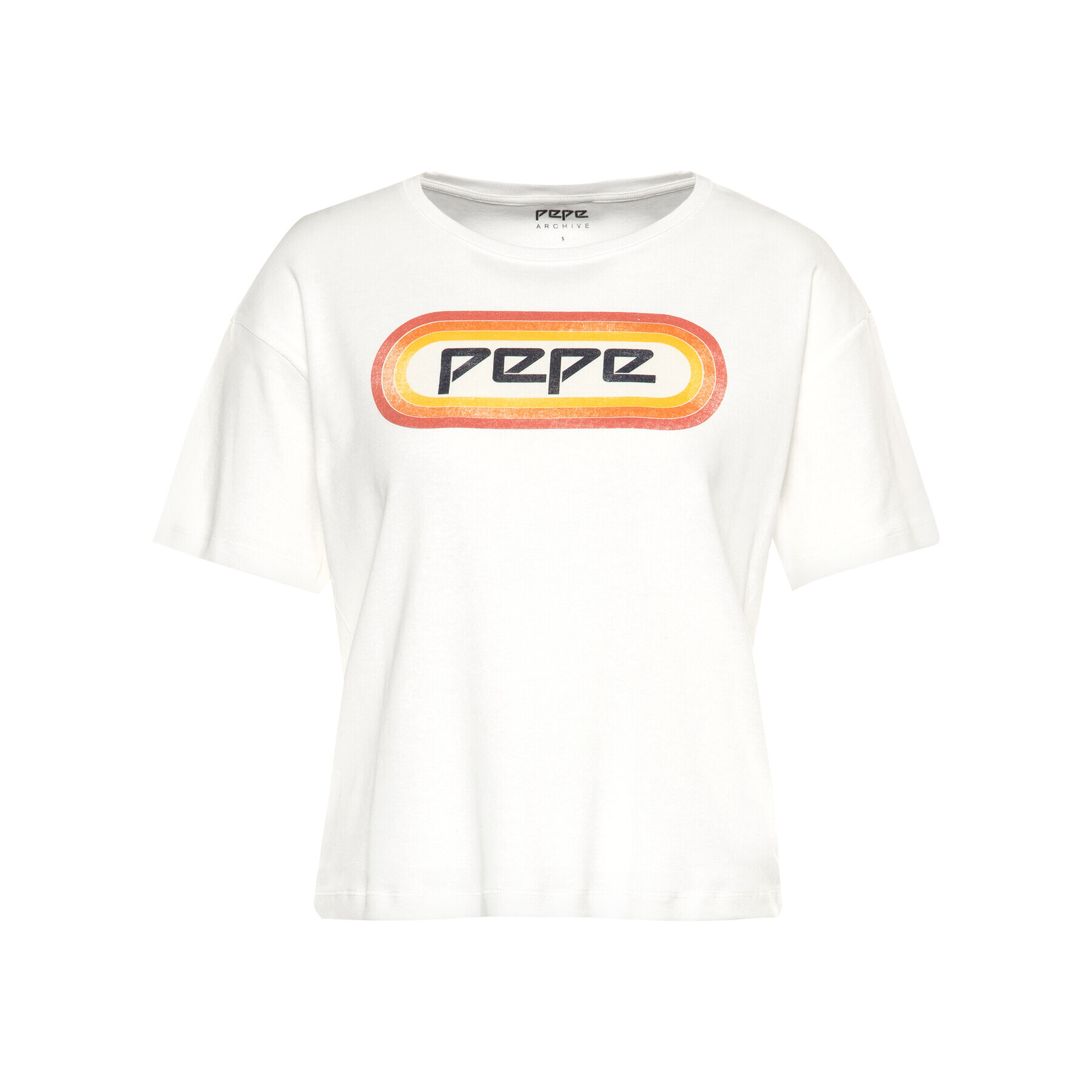 Pepe Jeans Tricou Paula PL504476 Alb Regular Fit - Pled.ro