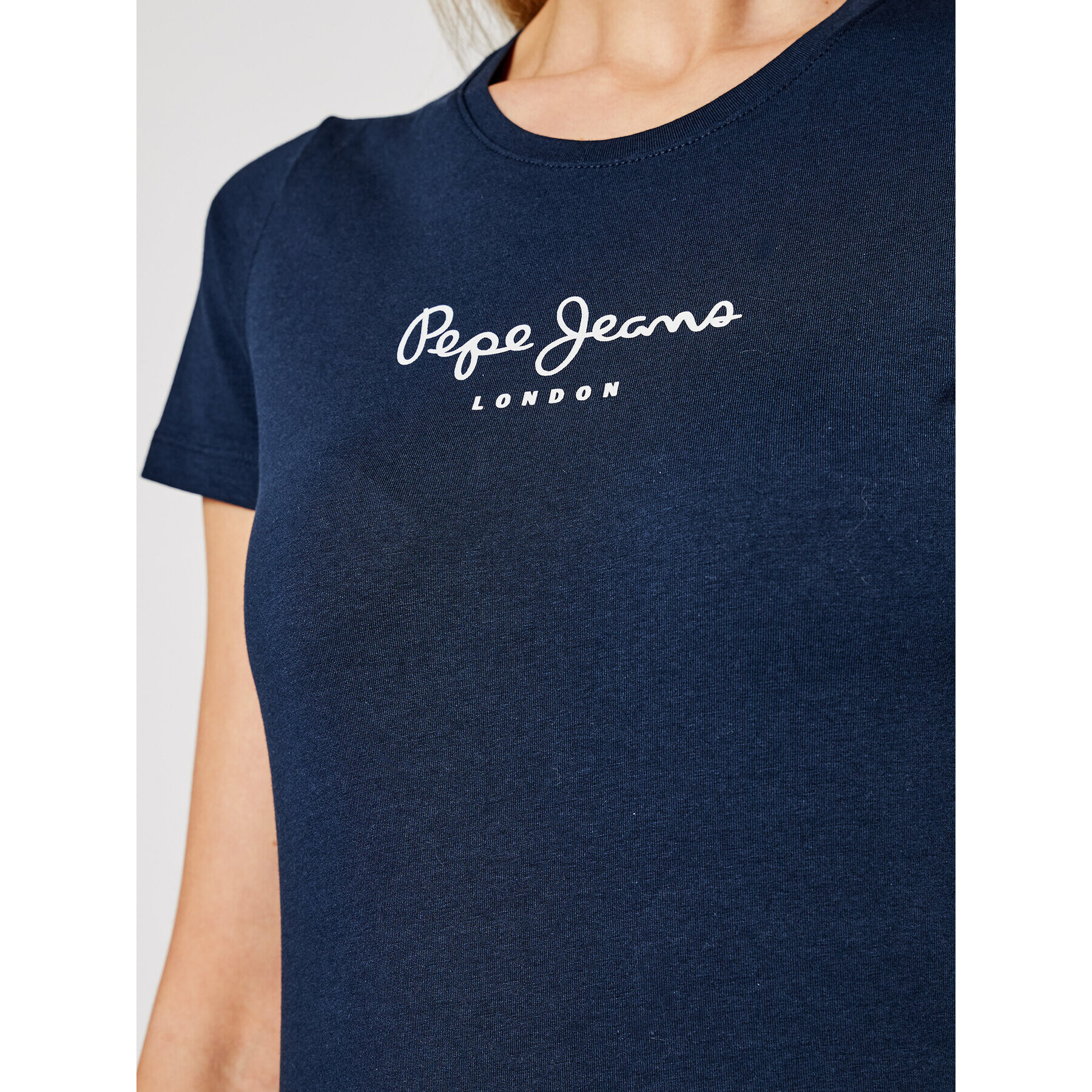 Pepe Jeans Tricou PL502711 Bleumarin Slim Fit - Pled.ro