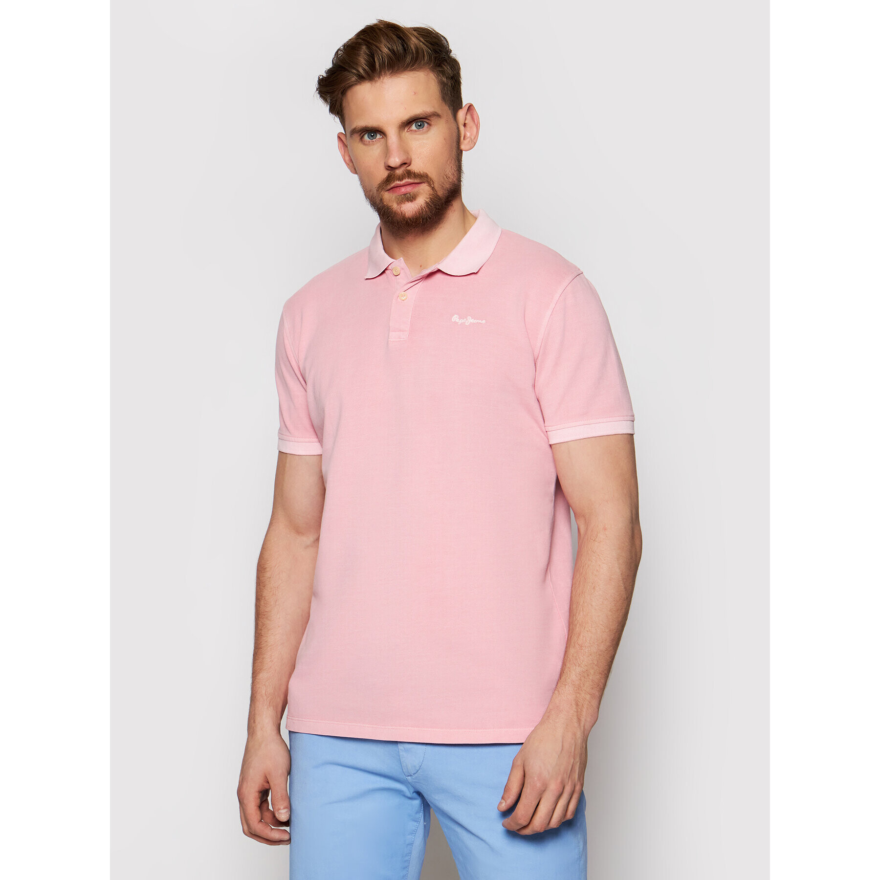 Pepe Jeans Tricou polo Vincent Gd PM541225 Roz Slim Fit - Pled.ro