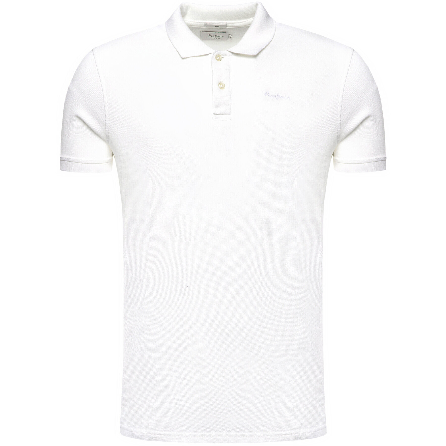 Pepe Jeans Tricou polo Vincent PM541009 Alb Slim Fit - Pled.ro