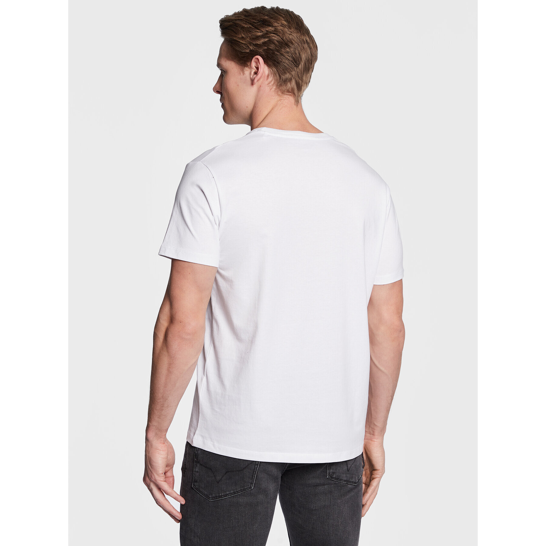 Pepe Jeans Tricou Rafa PM508673 Alb Regular Fit - Pled.ro