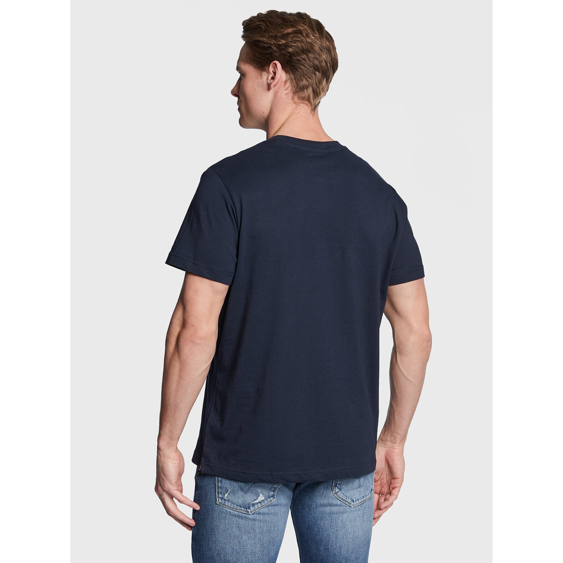 Pepe Jeans Tricou Rederick PM508685 Bleumarin Regular Fit - Pled.ro