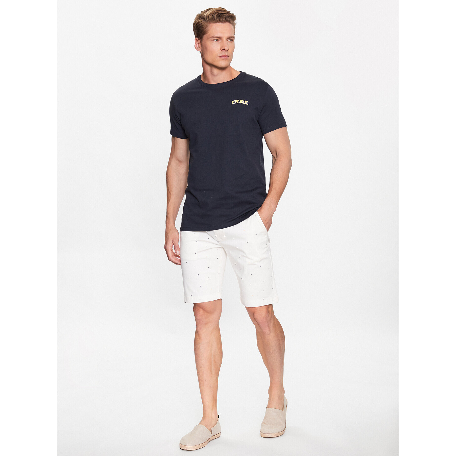 Pepe Jeans Tricou Ronson PM508708 Bleumarin Regular Fit - Pled.ro