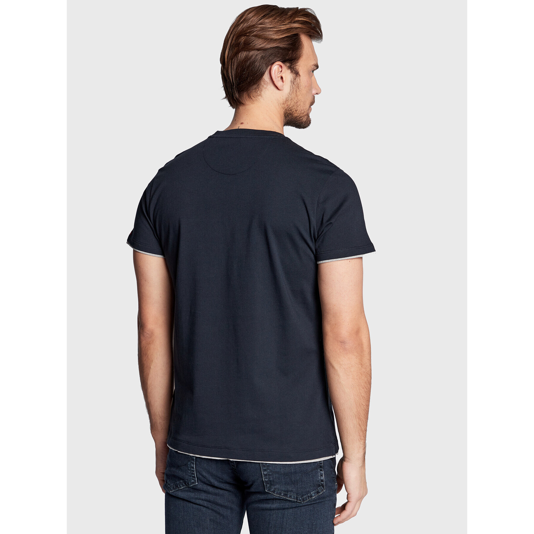 Pepe Jeans Tricou Sutton PM508504 Bleumarin Regular Fit - Pled.ro