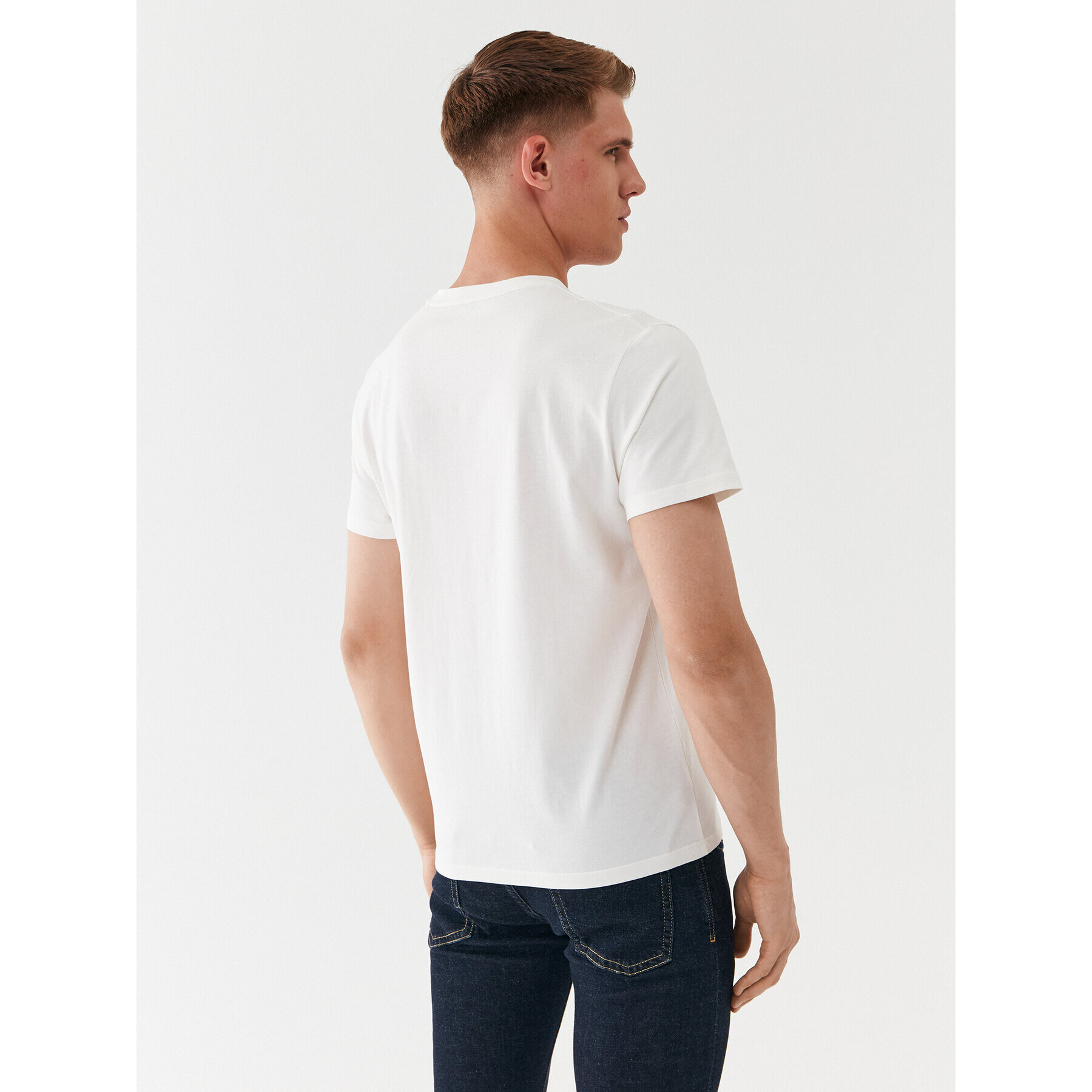 Pepe Jeans Tricou Waddon PM508948 Alb Regular Fit - Pled.ro